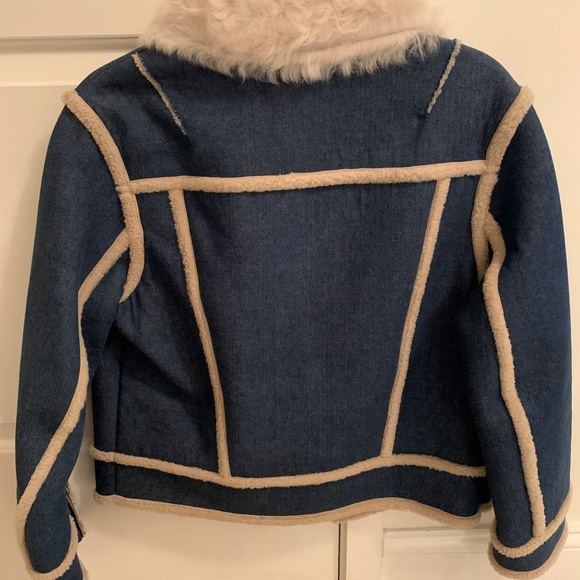 Rag & Bone Dyed Lamb Shearling Collar Trim Jacket - Picture 4 of 8